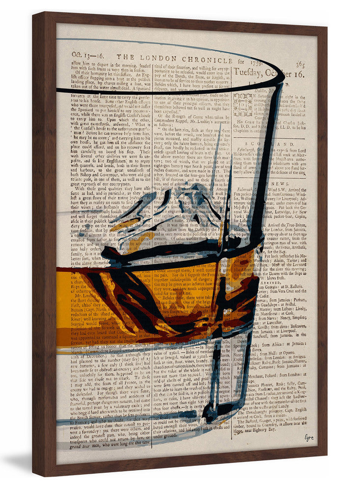 "One Cube" Framed Painting Print, 20"x30"