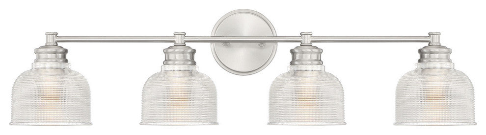 4-Light Bathroom Vanity Light, Brushed Nickel