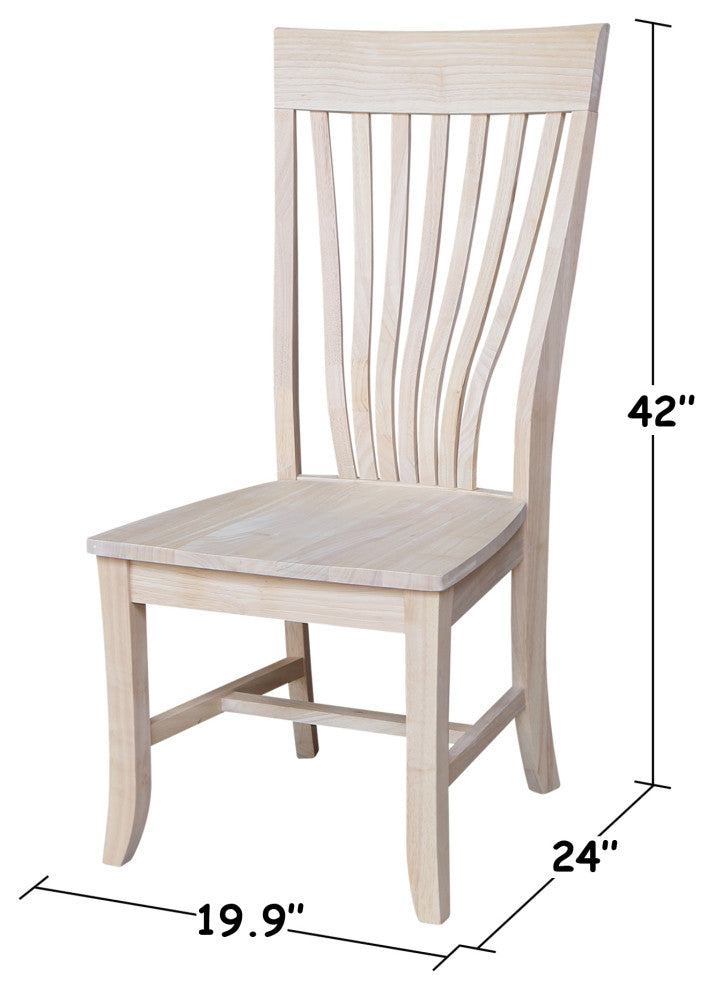 Amanda Chairs, Set of 2, Unfinished