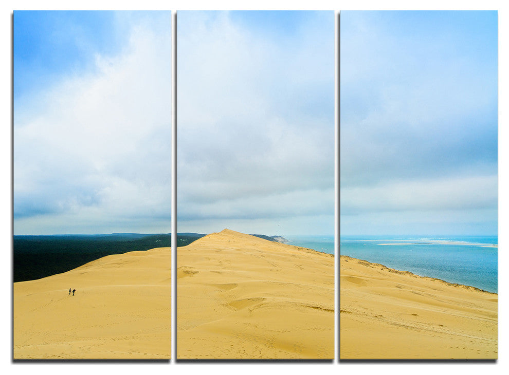 "Cala Violina Bay Beach Tuscany" Metal Wall Art, 3 Panels, 36"x28"