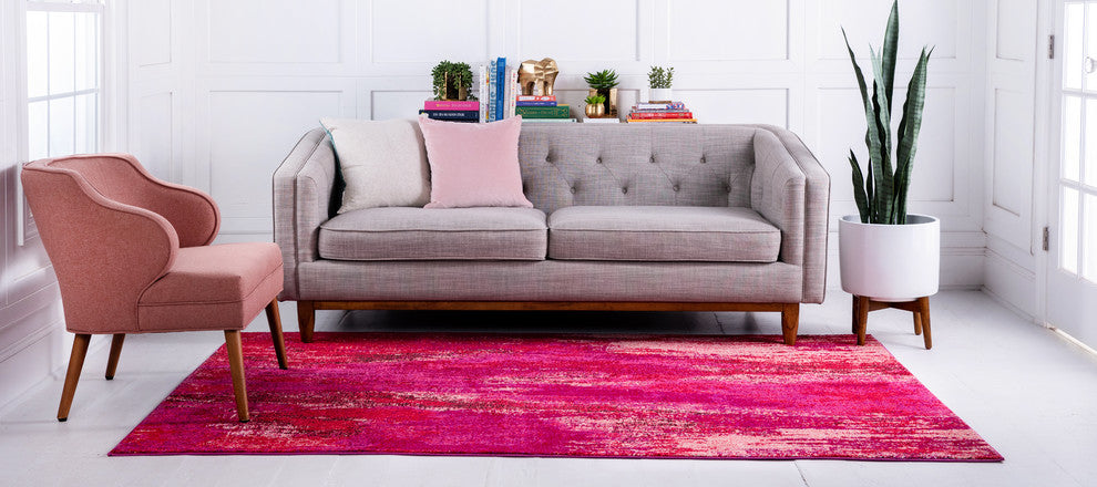 Unique Loom Pink Jardin Lilly 3' 3 x 5' 3 Area Rug