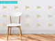 Birds Fabric Wall Decals, Set of 16 Birds, Beige