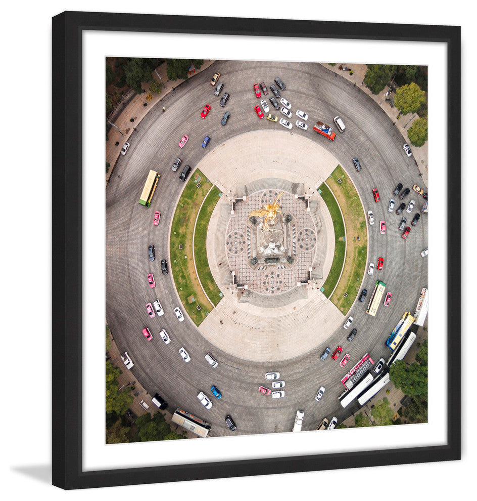 "In and Out Circle" Framed Print by Karolis Janulis