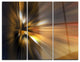 "Glowing Brown Focus Light" Digital Metal Wall Art, 3 Panels, 36"x28"