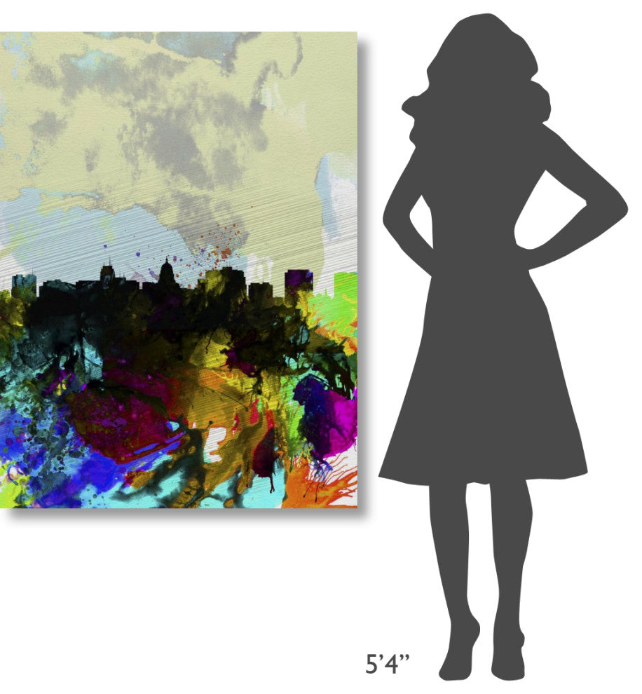 "Madison Watercolor Skyline" Fine Art Print