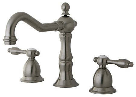 Kingston Brass Widespread Bathroom Faucet With Brass Pop-Up, Brushed Nickel
