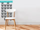 Chevron Arrows Fabric Wall Decals, Set of 26 Chevron Pattern Decals, Charcoal