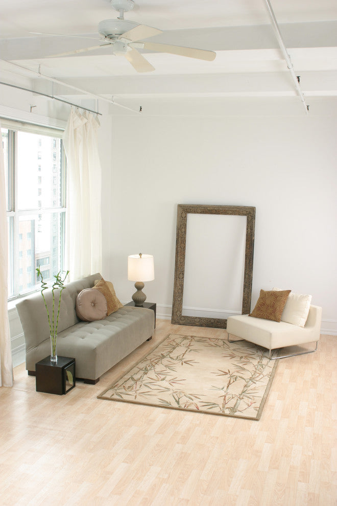 Sparta 3146 Ivory Bamboo Border, 5'3"x8'3"
