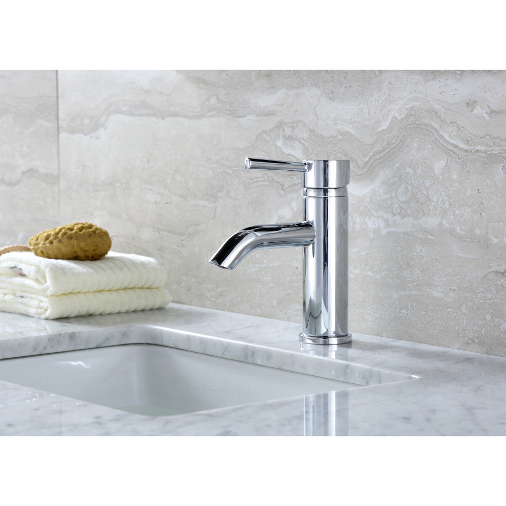Luxier BSH03-S Single-Handle Bathroom Faucet with Drain, Chrome