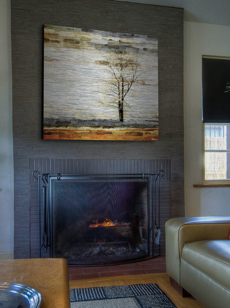 "Lone Tree" Print on Brushed Aluminum, 24"x24"