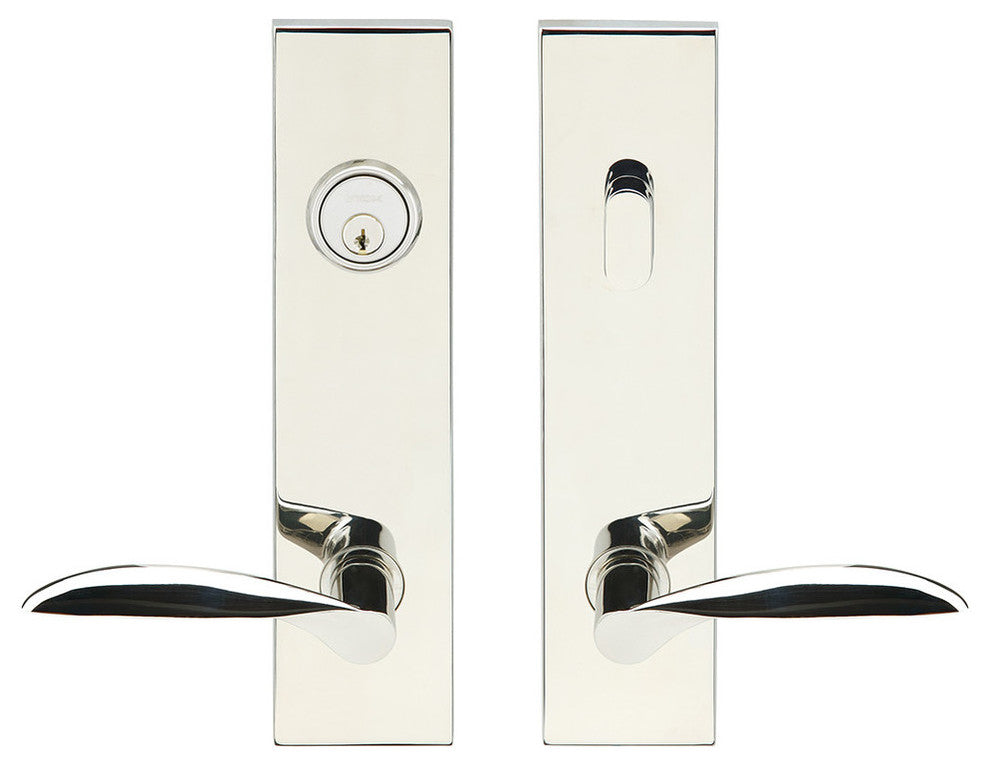 Stratus Lever, Tubular Entry, Single Cylinder, RH, Polished Stainless Steel