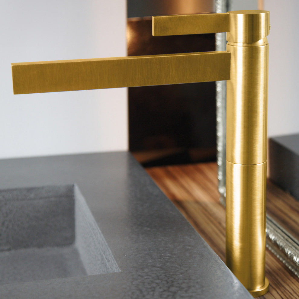 Caso Bathroom Faucet, Brushed Gold, Without pop-up drain