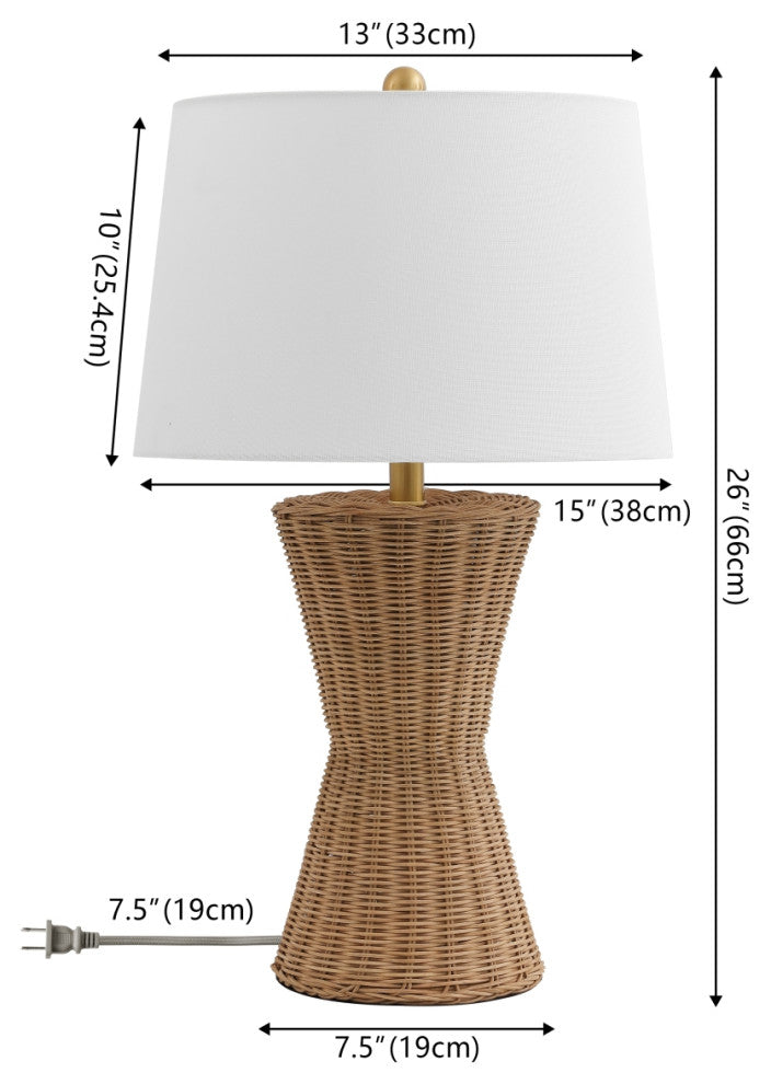 Safavieh Aitana 26" Table Lamp, Natural/Brass