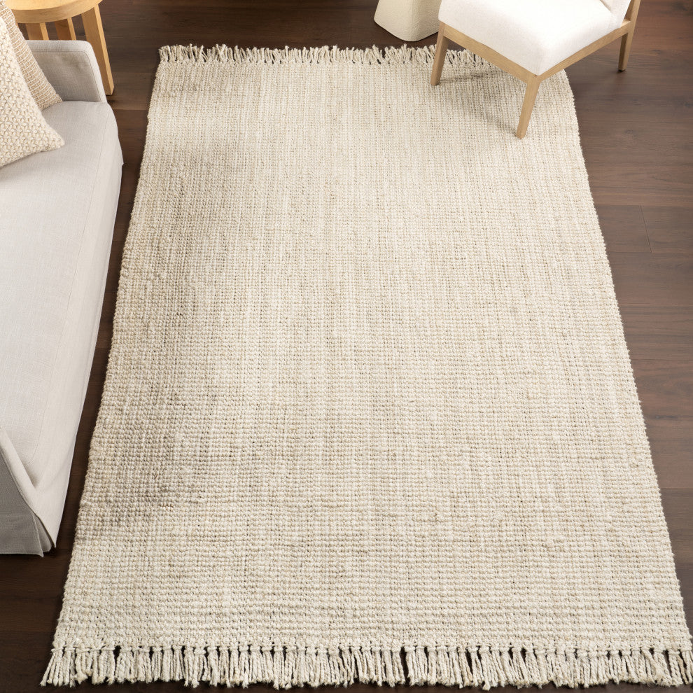 Nuloom Hand Woven Maui Chunky Loop Rug, Off White 7'6"x9'6"