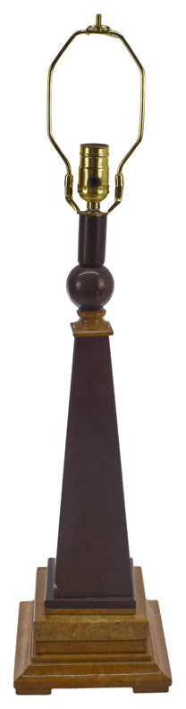 31" Tall Marble Table Lamp "Perseus", Chocolate and Caramel