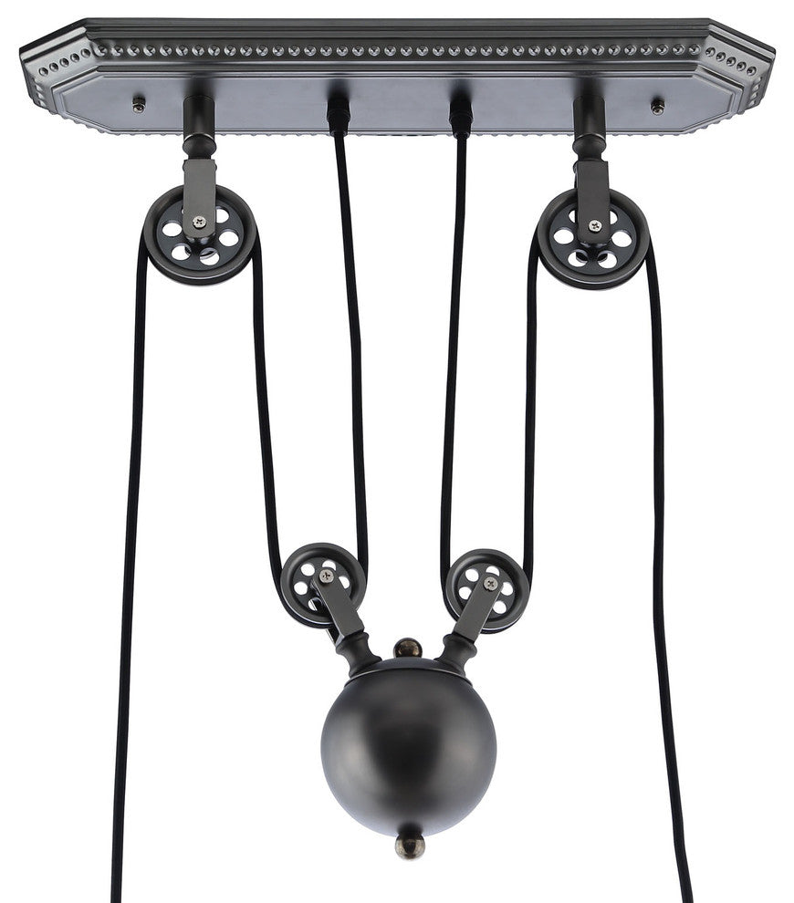 Modern Urban Contemporary Ceiling Fixture, Silver Steel