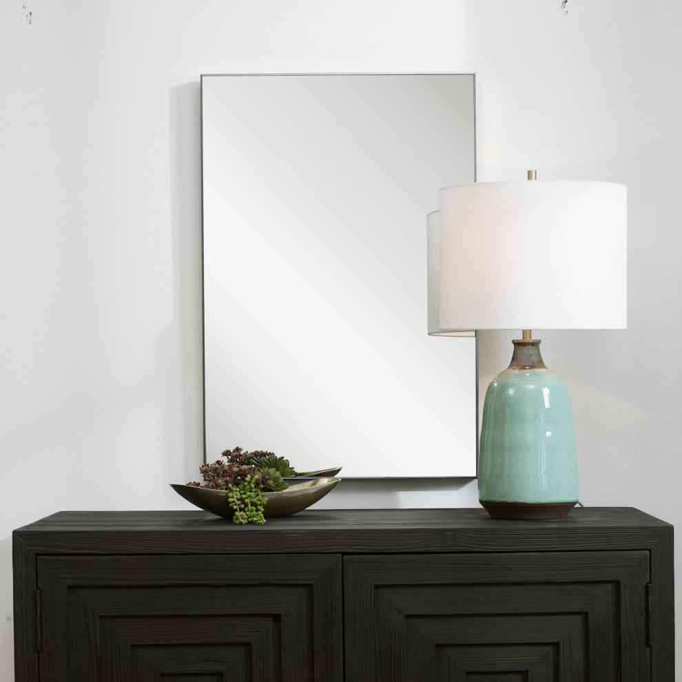 31" Industrial Gray Rectangle Mirror