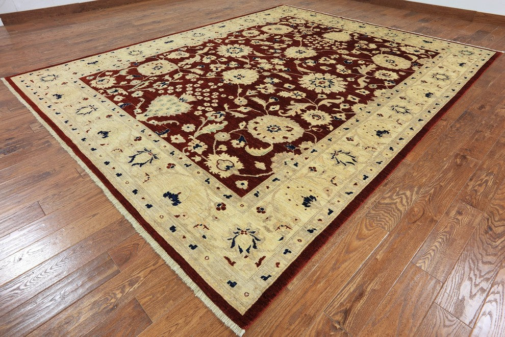 Peshawar Oriental Handmade Oushak Style Rug 9'x12', W2512