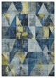 Machine Washable Indoor/Outdoor Chantille ACN1888 Navy 3' x 5' Rug