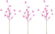 3 Pieces 25" Glitter Leaf Christmas Spray, Pink