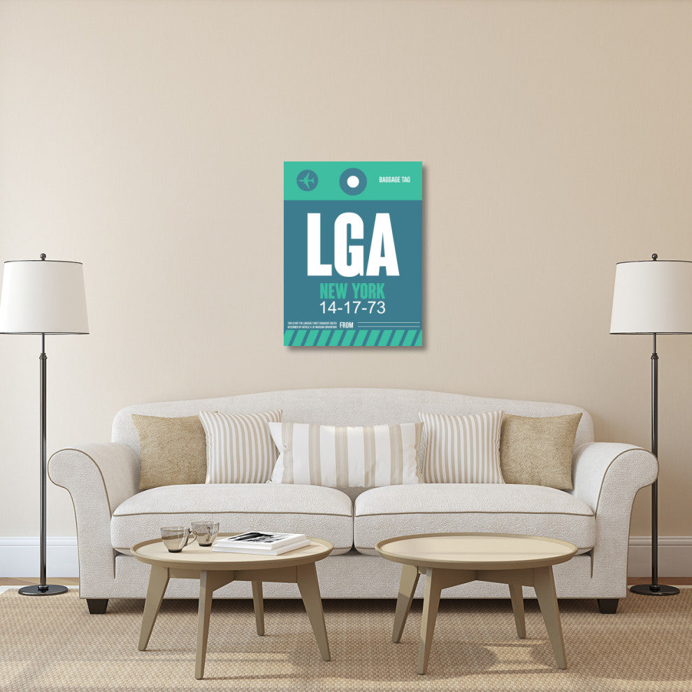 "LGA New York Luggage Tag 2" Fine Art Print