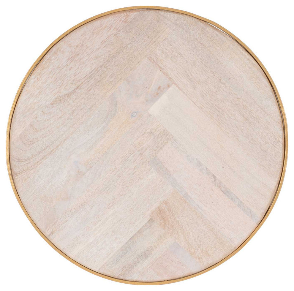 East at Main Mango Wood and Gold Iron Nesting Tables (Set of 2)