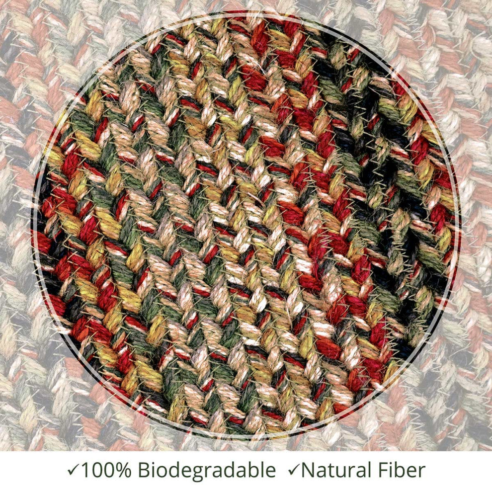 Homespice Decor Kingston Jute Braided Rug 5'x8' Rectangular