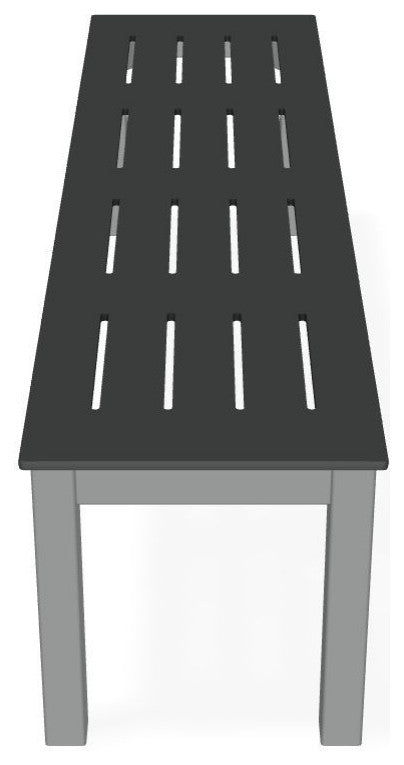 Bazza Outdoor Bench, Graphite