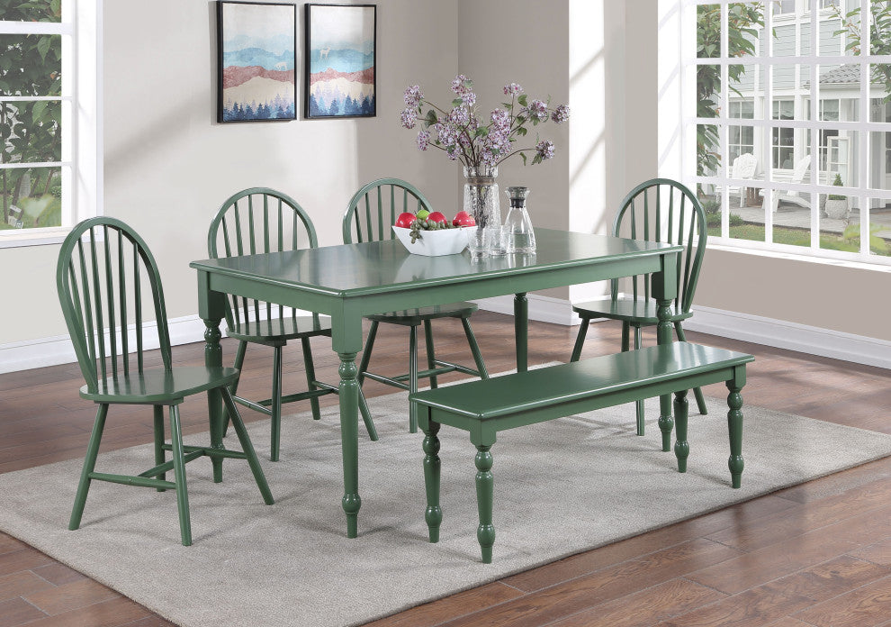 Carolina Rectangular Dining Table - Equestrian Green