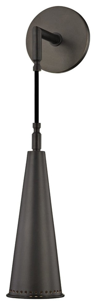 Alva 1 Light Suspended Wall Sconce, Old Bronze Finish, Old Bronze Spun Metal