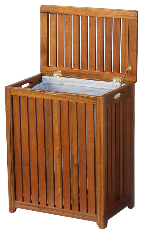 Oceanstar Solid Wood Spa Hamper