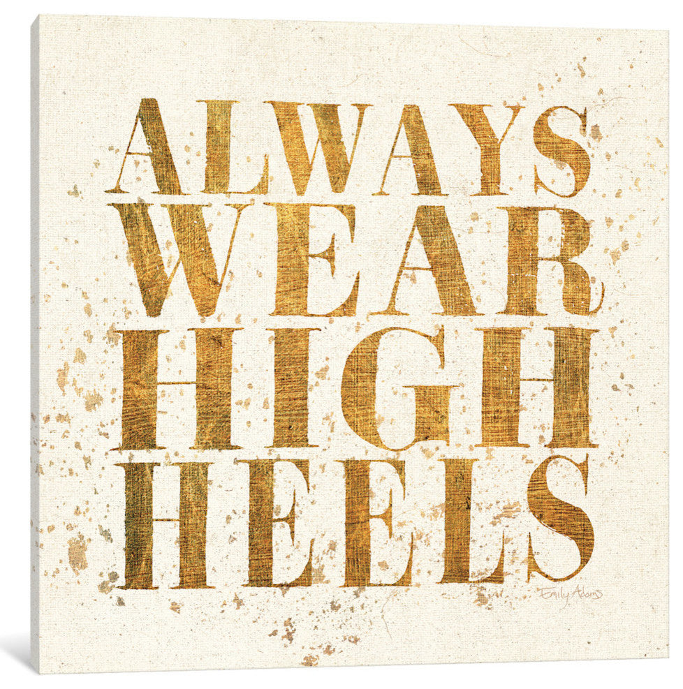 "Shoe Fetish Quotes II Light" by All That Glitters, 18x18x1.5