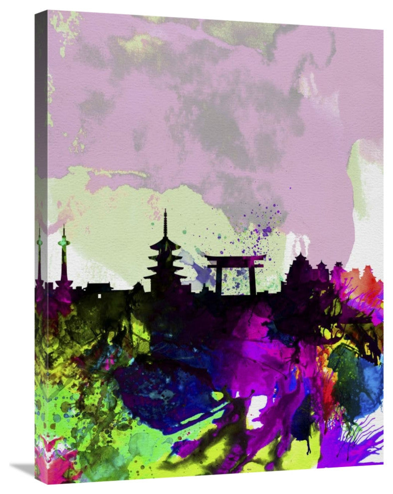 "Kyoto Watercolor Skyline" Fine Art Print