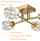 Gold Sputnik Ceiling Light Chandeliers 4-Light