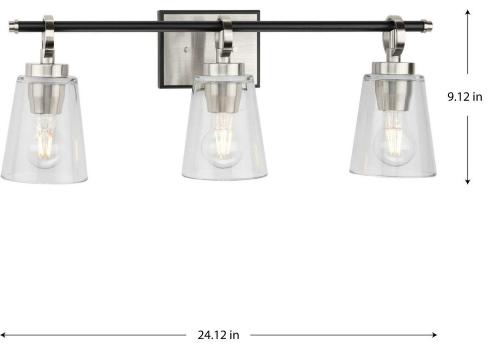 Cassell Collection Bath and Vanity Light, Brushed Nickel