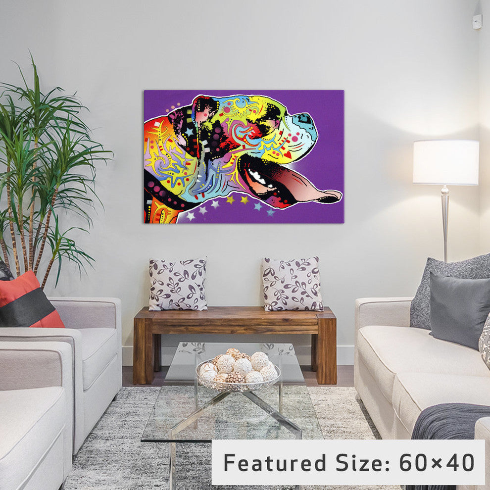 "Happy Boxer" Wrapped Canvas Art Print, 26x18x1.5