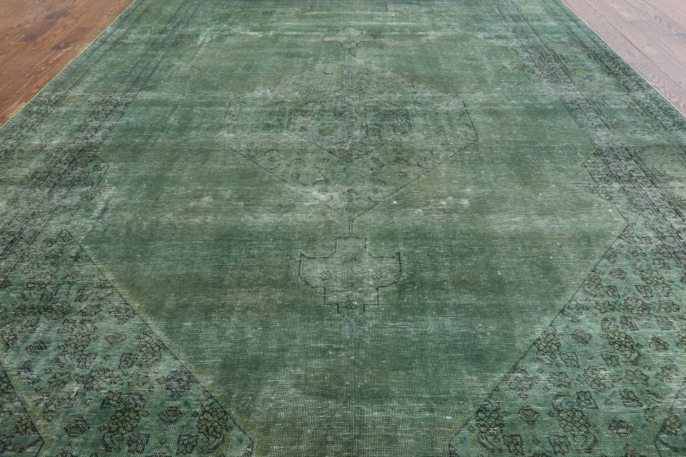 Oriental Overdyed Tabriz Design Area Rug 10'x13', W2056