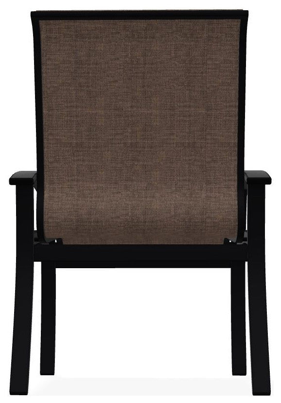 Belle Isle Sling Outdoor Dining Chair, Mocha/Black