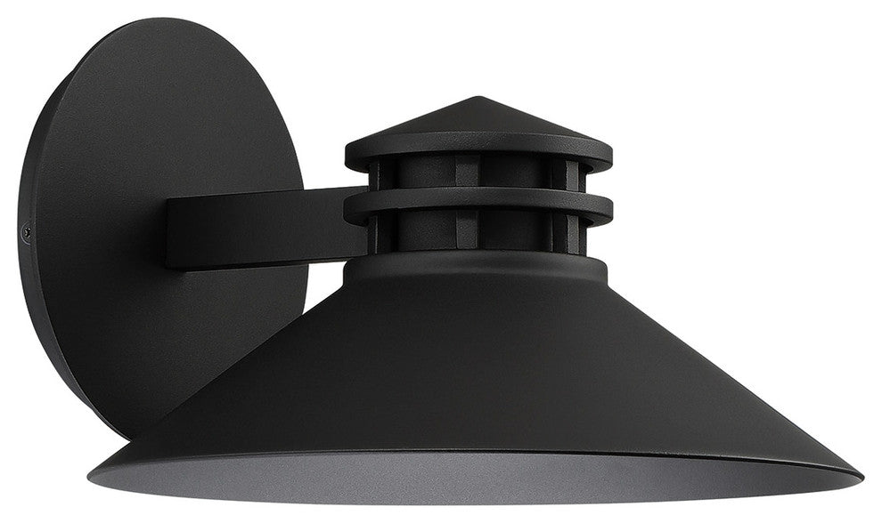 Sodor 10" LED Outdoor Wall Light 3000K, Black
