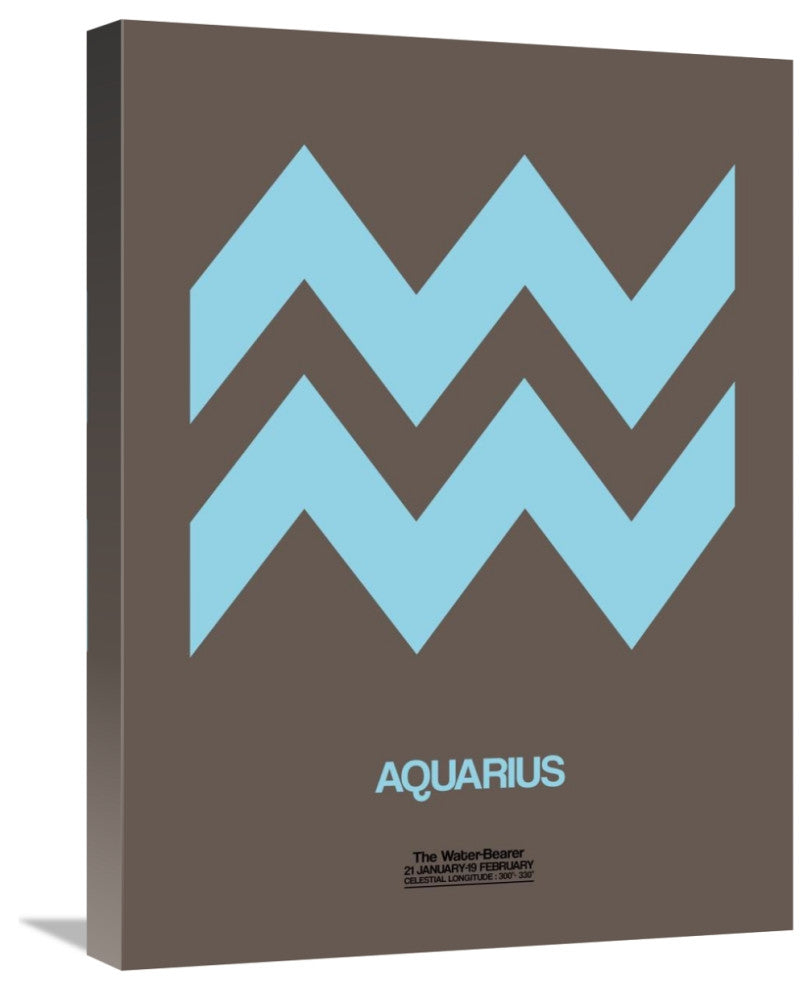 "Aquarius Zodiac Sign Blue" Fine Art Print