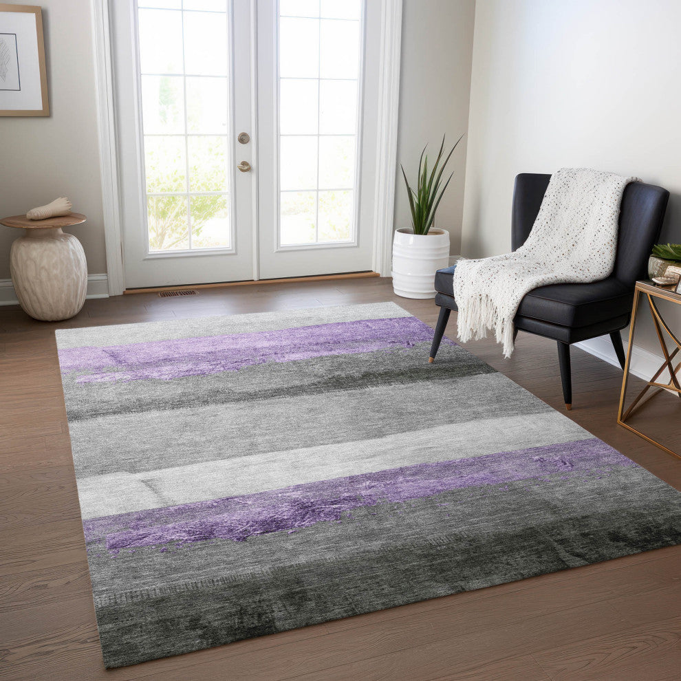 Machine Washable Indoor/Outdoor Chantille ACN1883 Violet 2'6" x 3'10" Rug