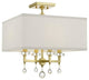 Paxton 4-Light Ceiling Mount, Antique Gold