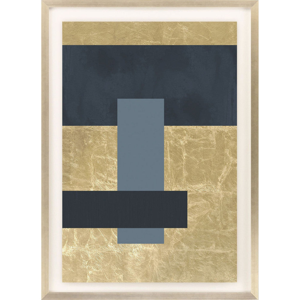 Gold Colorblock I Framed Art