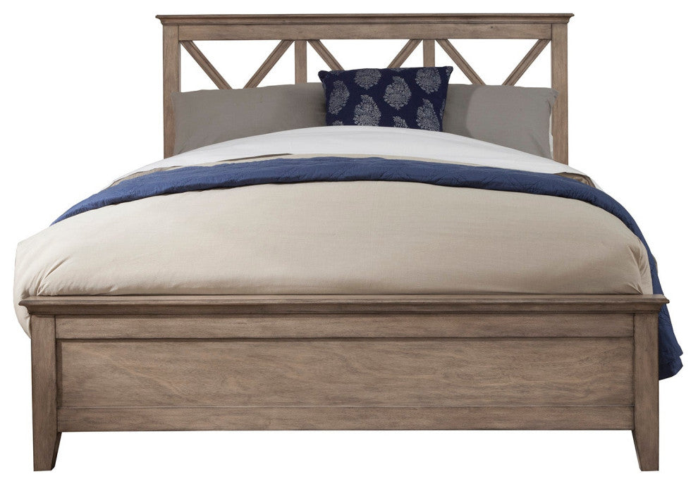 Alpine Furniture Potter Full Size Wood Panel Bed in French Truffle