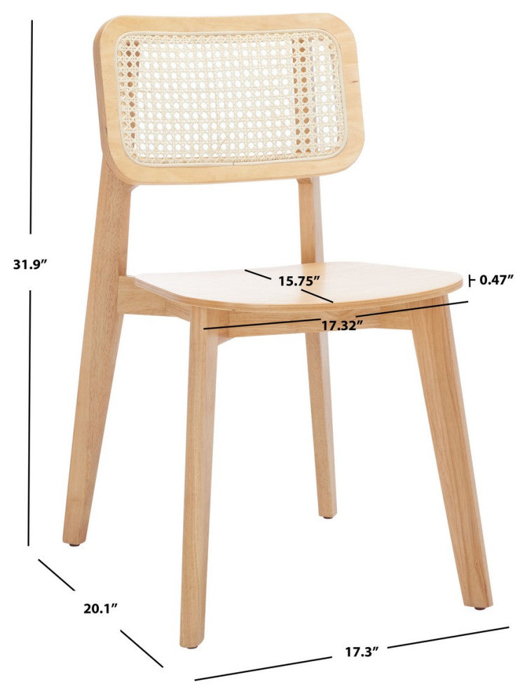 Safavieh Luz Cane Dining Chair, Natural