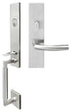Oslo Lever, Mortise Entry Handleset, Right Hand, Satin Stainless Steel