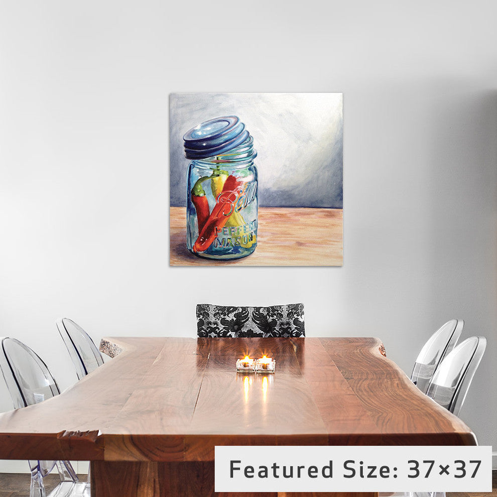 "Having A Ball With Chilis I" by Jennifer Redstreake, 26x26x1.5