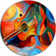 Music And Rhythm, Abstract Disc Metal Artwork, 23"