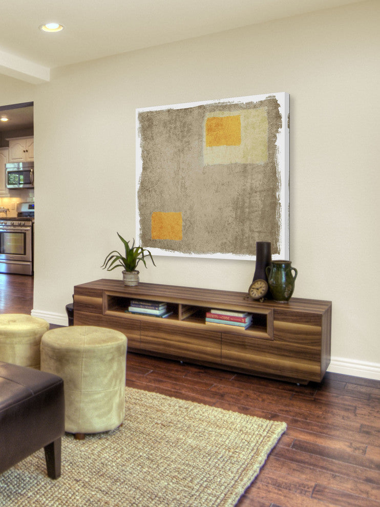 "Olive Square II" Painting Print on Canvas by Irena Orlov