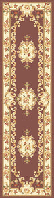 Corinthian 5313 Plum, Ivory Aubusson Rug, 5'3"x7'7"